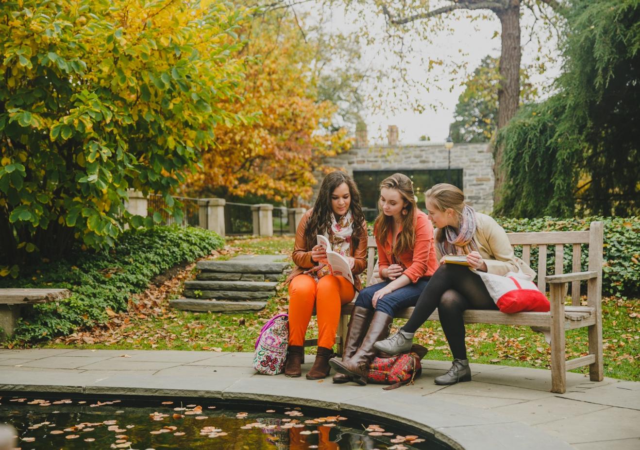 students on campus